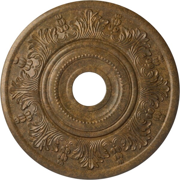 Ekena Millwork Vienna Ceiling Medallion (Fits Canopies up to 6 1/2"), 20"OD x 3 1/2"ID x 1 1/2"P, Rubbed Bronze CM20VIRZS - main
